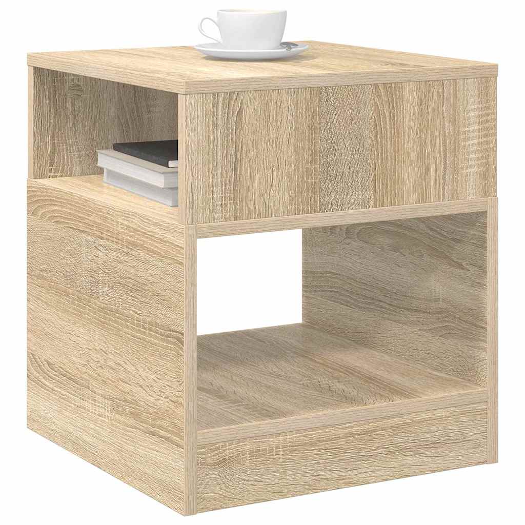 vidaXL End Table 2 pcs Sonoma Oak 40.5 x 40 x 45 cm Engineered Wood 3