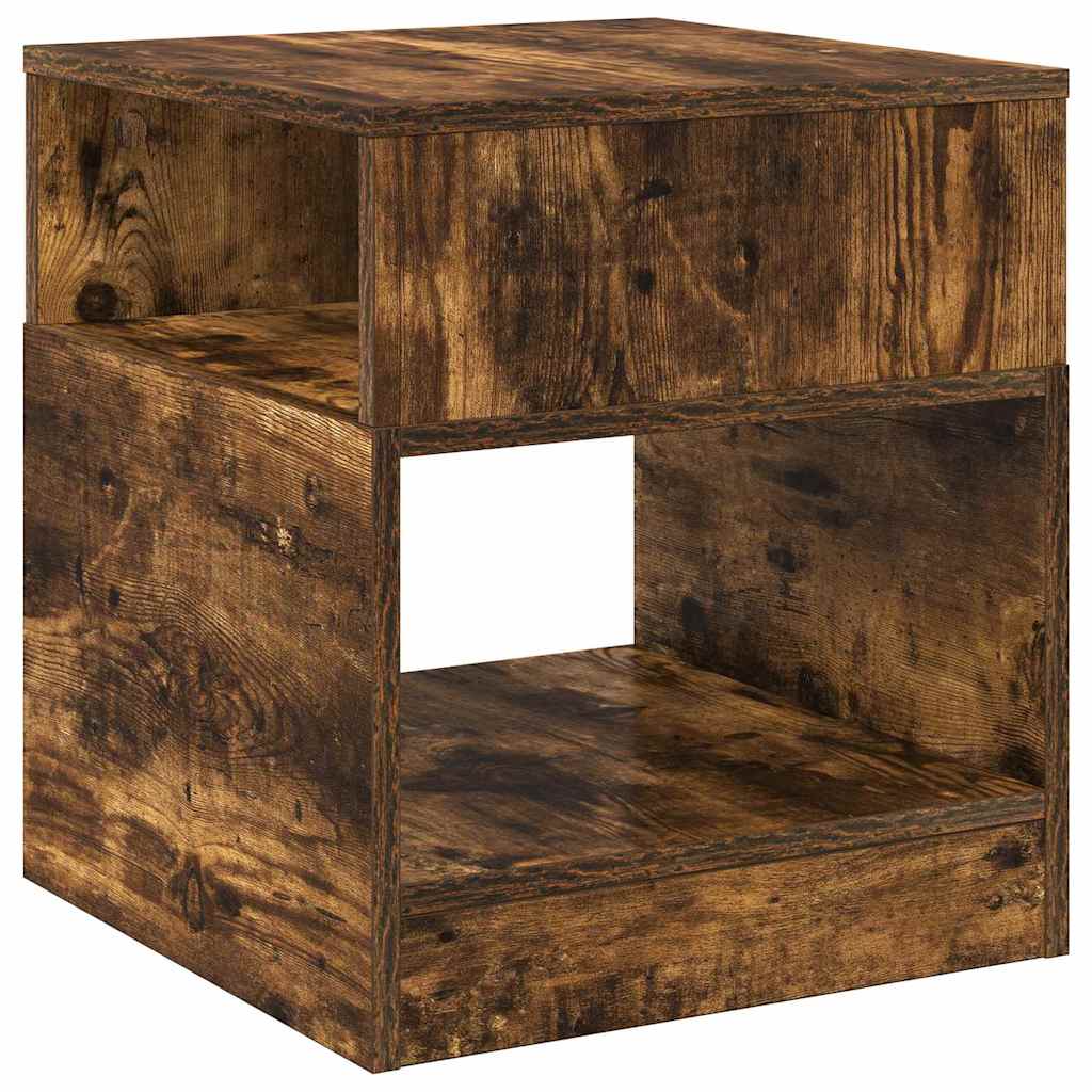 vidaXL End Table 2 pcs Smoked Oak 40.5 x 40 x 45 cm Engineered Wood 5