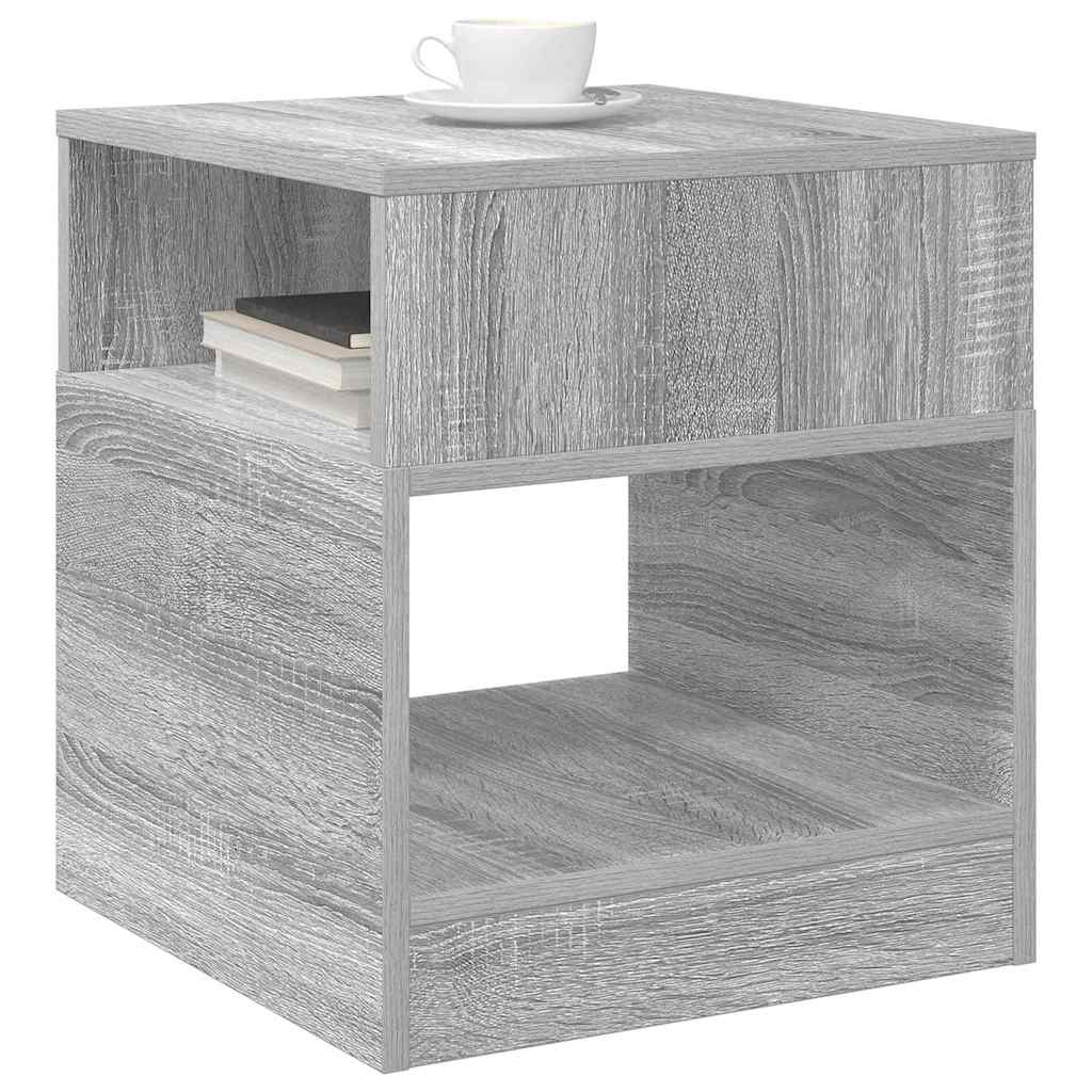 vidaXL End Table Grey Sonoma 40.5 x 40 x 45 cm Engineered Wood 3