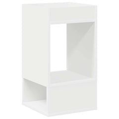 vidaXL End Table White 30 x 30 x 56 cm Engineered Wood 2