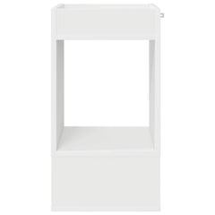 vidaXL End Table White 30 x 30 x 56 cm Engineered Wood 5