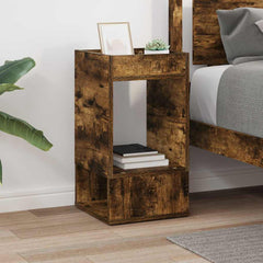vidaXL End Table Smoked Oak 30 x 30 x 56 cm Engineered Wood 4
