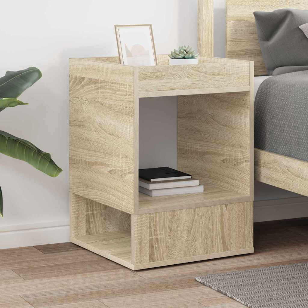 vidaXL End Table Sonoma Oak 40 x 40 x 56 cm Engineered Wood 4