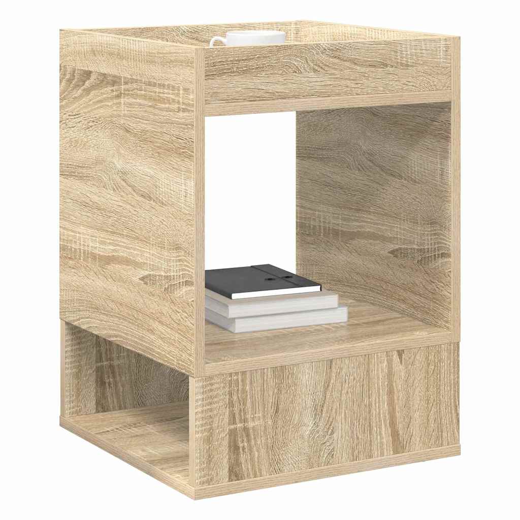 vidaXL End Table Sonoma Oak 40 x 40 x 56 cm Engineered Wood 3
