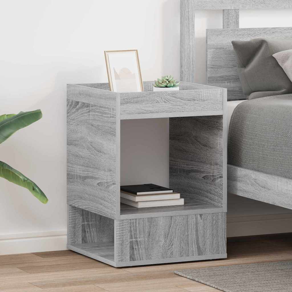 vidaXL End Table 2 pcs Grey Sonoma 40 x 40 x 56 cm Engineered Wood 1