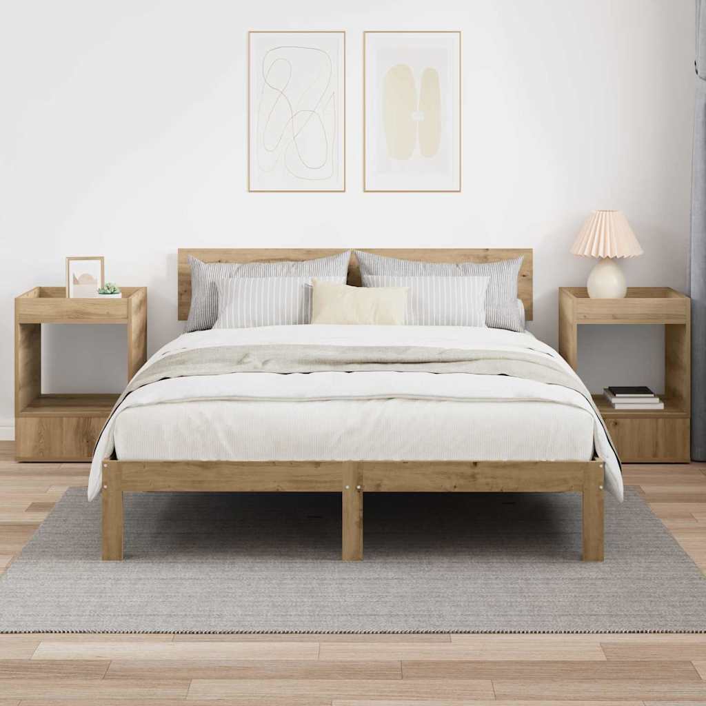 End Table 2 pcs Artisan Oak Engineered Wood, image 4