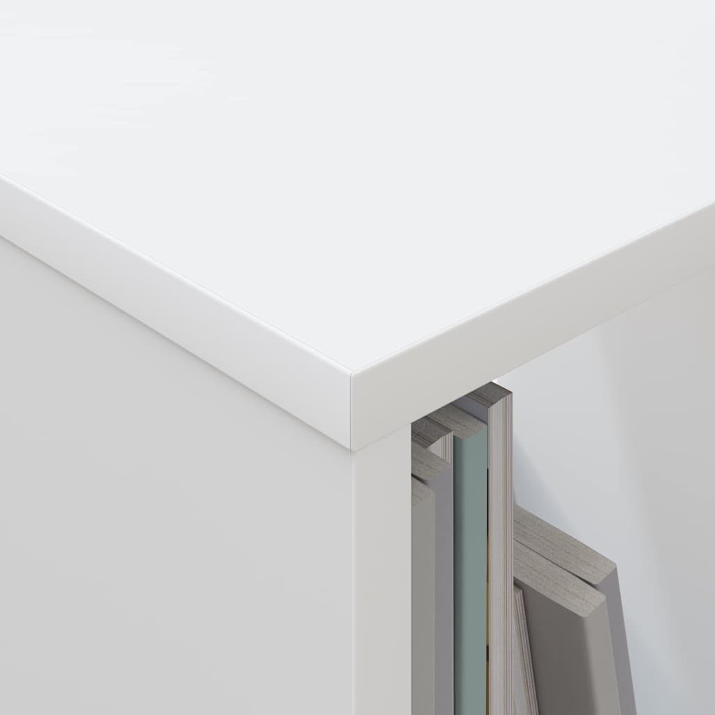 vidaXL Magazine Rack White 102 x 30 x 45 cm 5