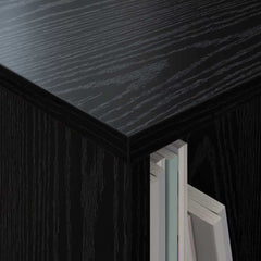 vidaXL Magazine Rack Black Oak 102 x 30 x 45 cm 5