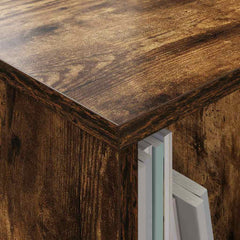 vidaXL Magazine Rack Smoked Oak 102 x 30 x 45 cm 5