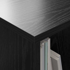 vidaXL Magazine Rack 2 pcs Black Oak 35 x 30 x 45 cm 5