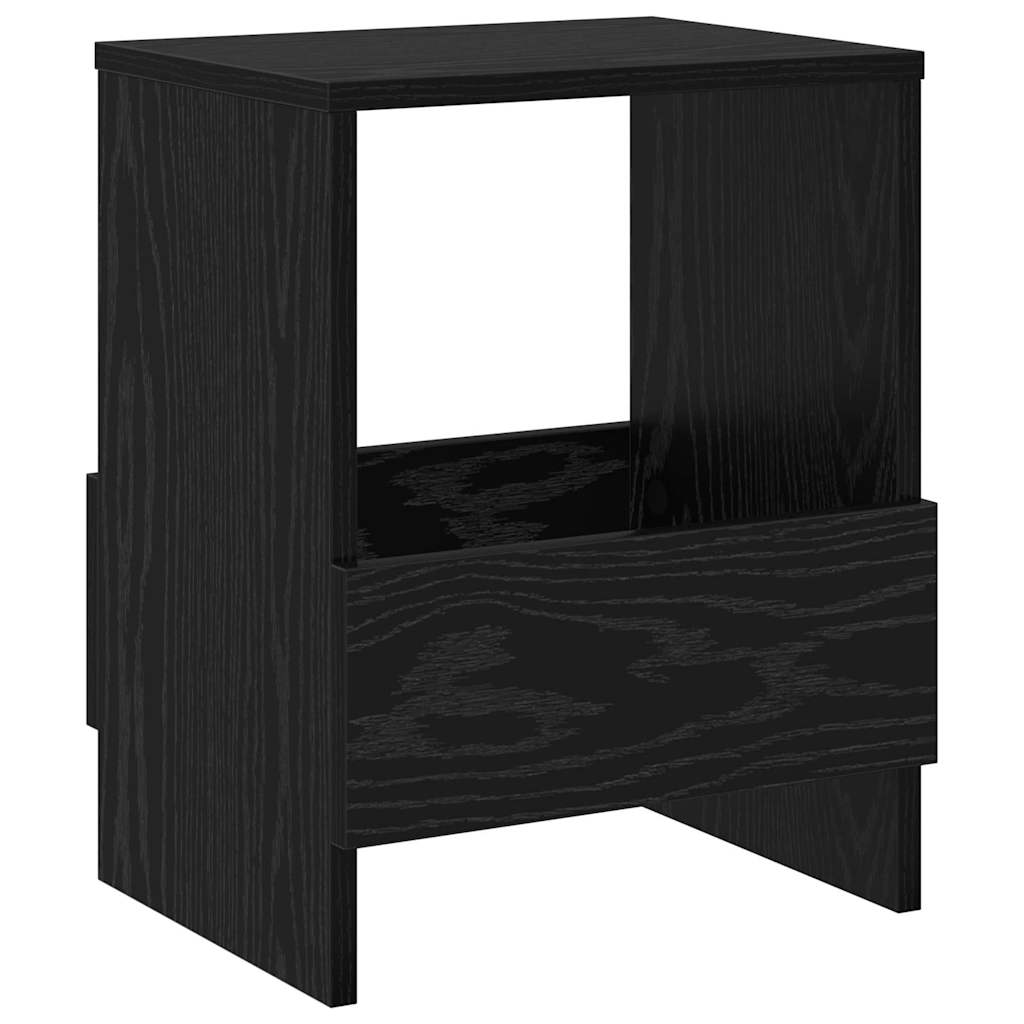 vidaXL Magazine Rack 2 pcs Black Oak 35 x 30 x 45 cm 6