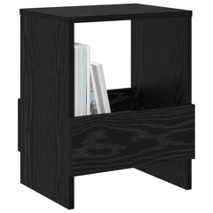 vidaXL Magazine Rack 2 pcs Black Oak 35 x 30 x 45 cm 3