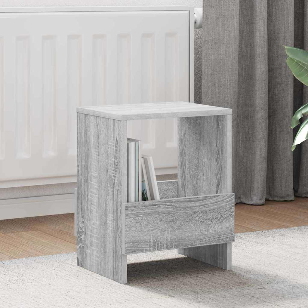 vidaXL Magazine Rack 2 pcs Grey Sonoma 35 x 30 x 45 cm 1