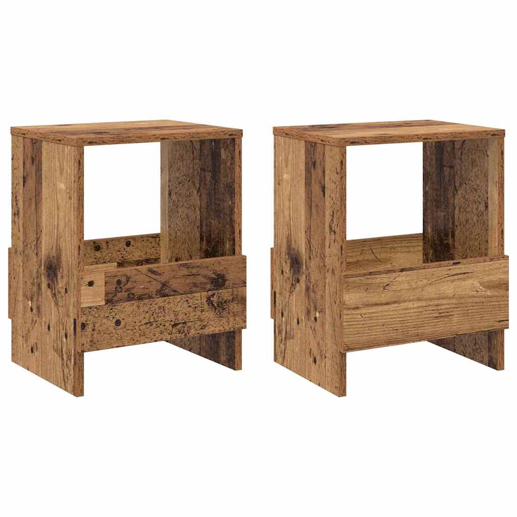 vidaXL Magazine Rack 2 pcs Old Wood 35 x 30 x 45 cm 2