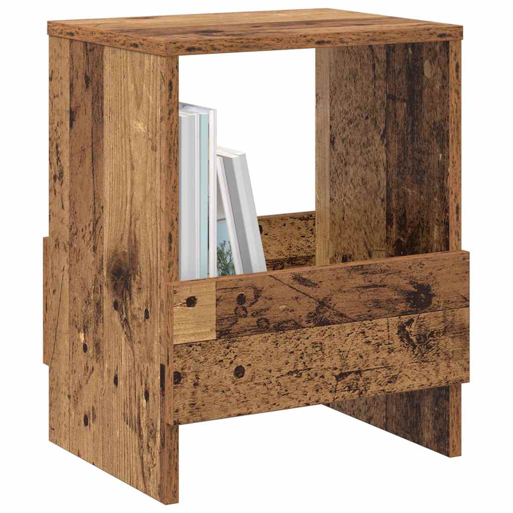 vidaXL Magazine Rack 2 pcs Old Wood 35 x 30 x 45 cm 3