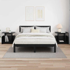 vidaXL TV Stand 2 pcs Black Oak Engineered Wood 4