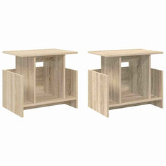 vidaXL TV Stand 2 pcs Sonoma Oak Engineered Wood 2