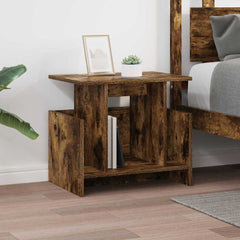 vidaXL TV Stand 50 x 35 x 45 cm Smoked Oak Engineered Wood 4