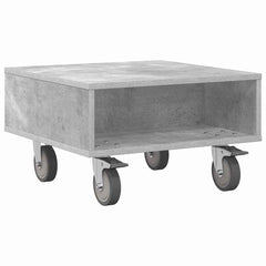 vidaXL Side Table with Wheels Concrete Grey 50.5 x 50 x 30 cm 2