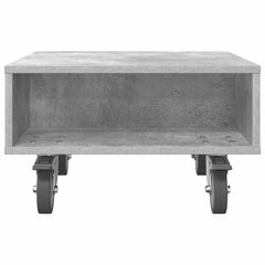 vidaXL Side Table with Wheels Concrete Grey 50.5 x 50 x 30 cm 5