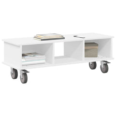 vidaXL TV Stand 100 x 35 x 35 cm White Engineered Wood 3