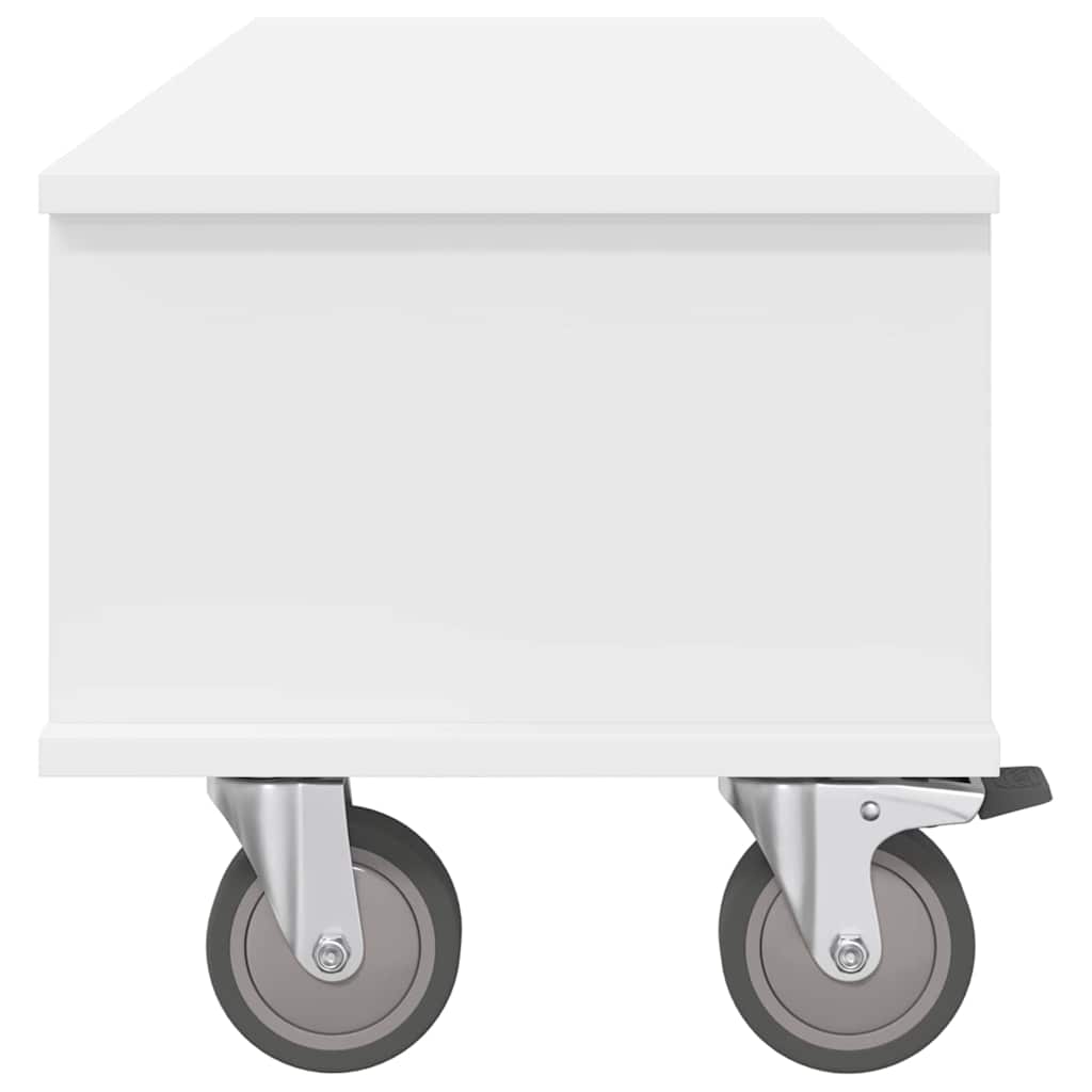 vidaXL TV Stand 100 x 35 x 35 cm White Engineered Wood 6