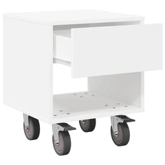 vidaXL Bedside Table White 40.5 x 40 x 48 cm Engineered Wood 5