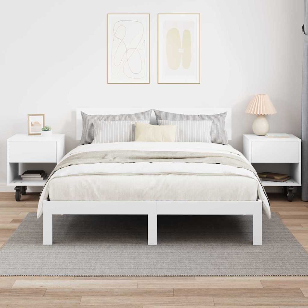 vidaXL Bedside Table 2 pcs White 40.5 x 40 x 48 cm Engineered Wood 4