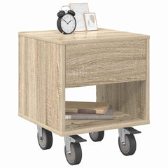 vidaXL Bedside Table Sonoma Oak 40.5 x 40 x 48 cm Engineered Wood 3