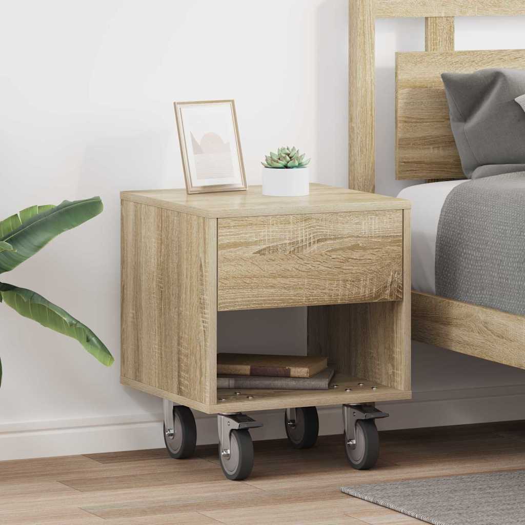 vidaXL Bedside Table 2 pcs Sonoma Oak 40.5 x 40 x 48 cm 1