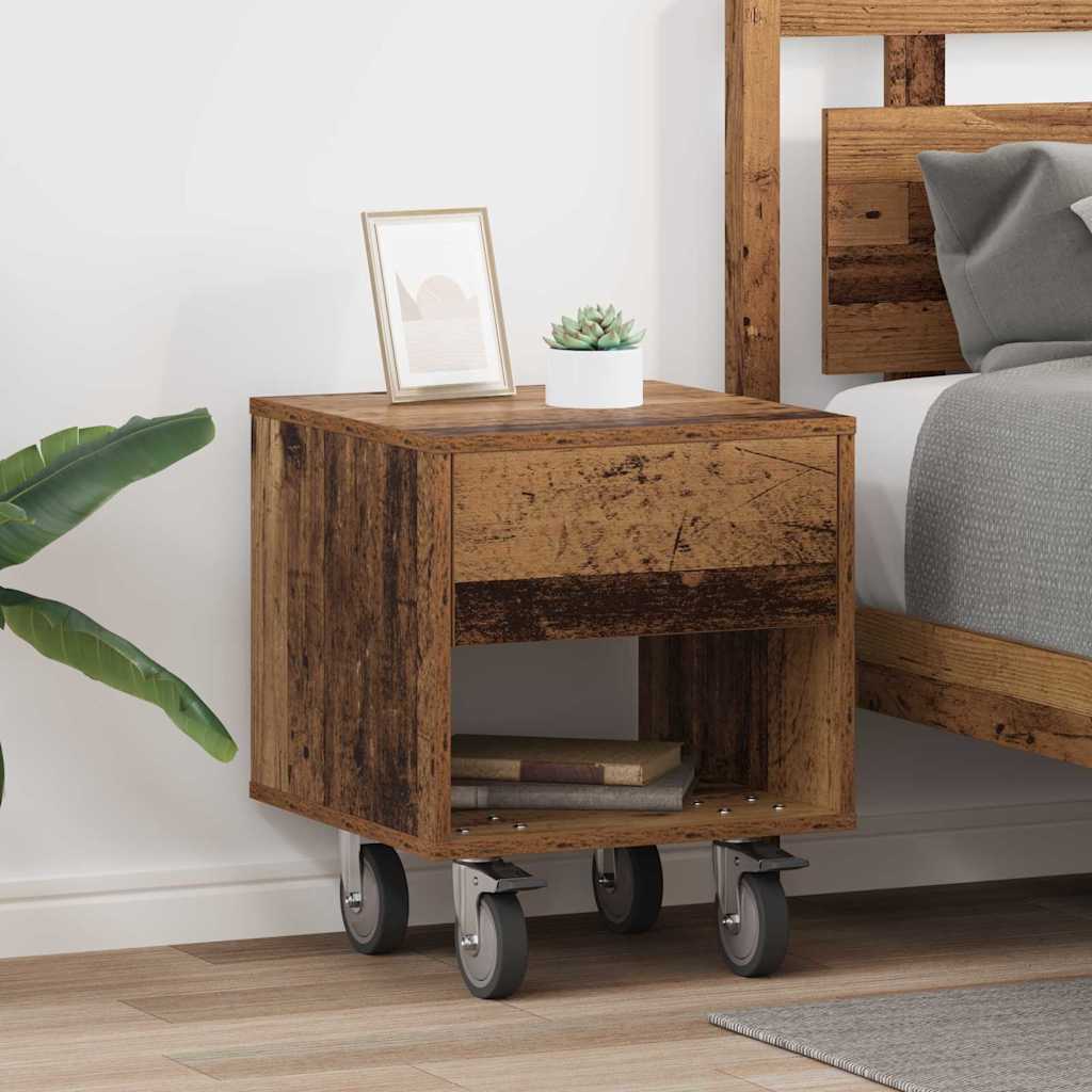 vidaXL Bedside Table 2 pcs Old Wood 40.5 x 40 x 48 cm Engineered Wood 1