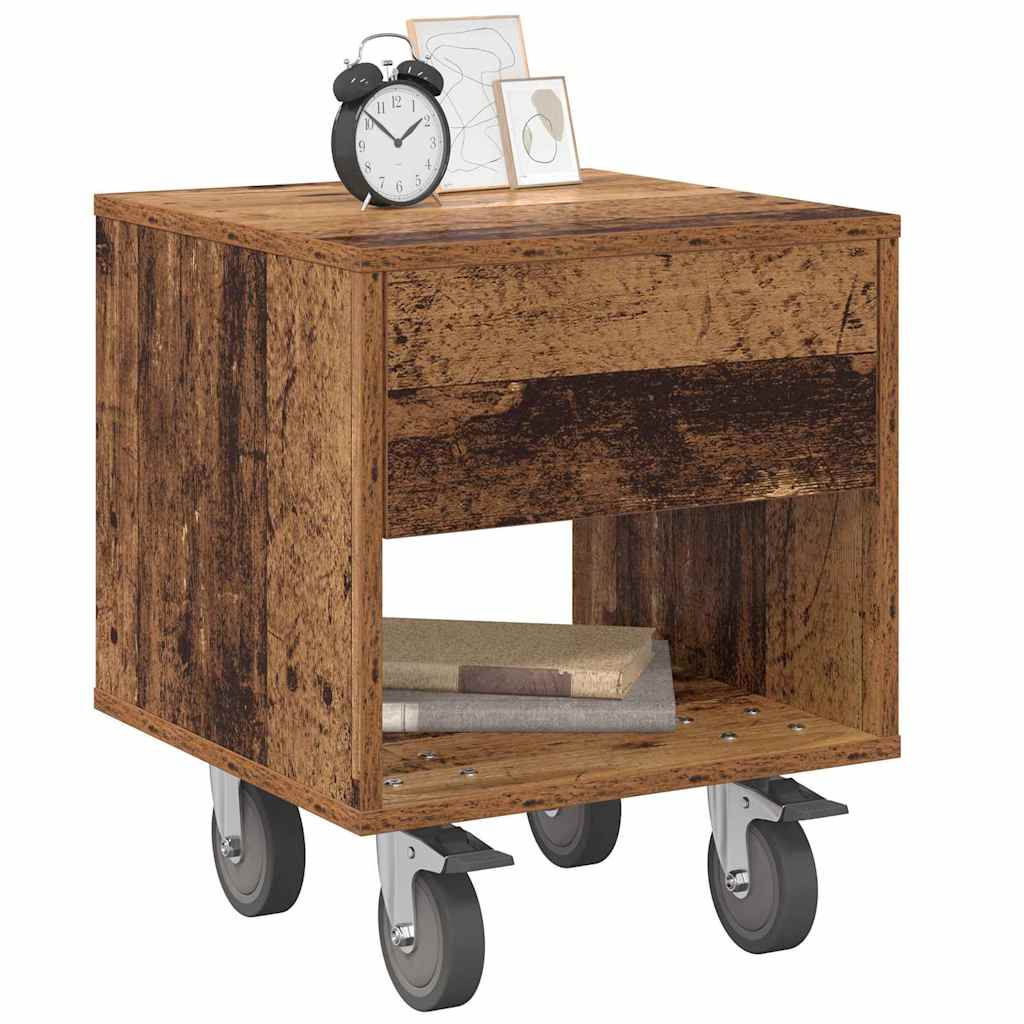 vidaXL Bedside Table 2 pcs Old Wood 40.5 x 40 x 48 cm Engineered Wood 3