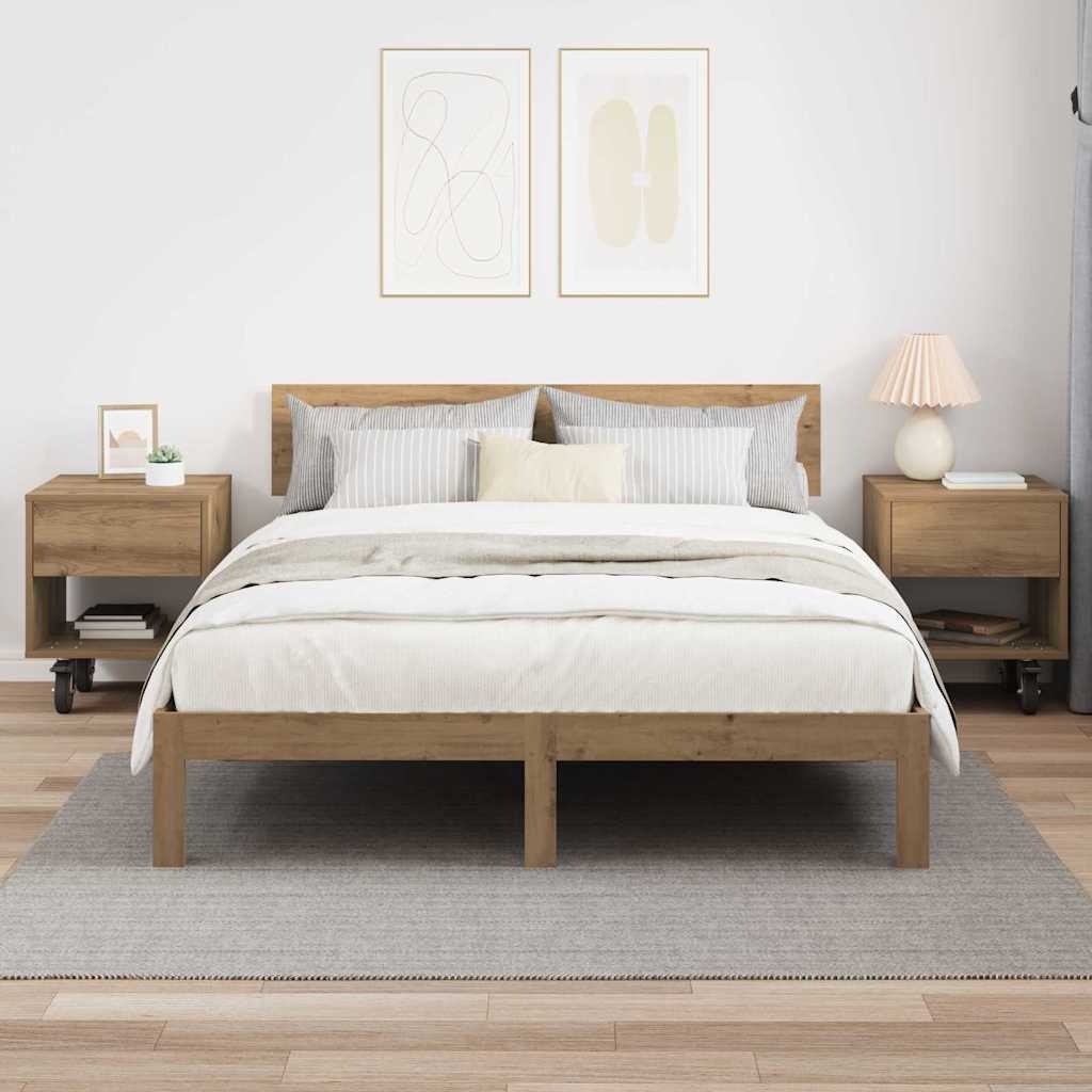 vidaXL Bedside Table 2 pcs Artisan Oak 40.5 x 40 x 48 cm 4