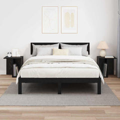 vidaXL End Table 2 pcs Black Oak 37 x 32 x 40 cm Engineered Wood 4