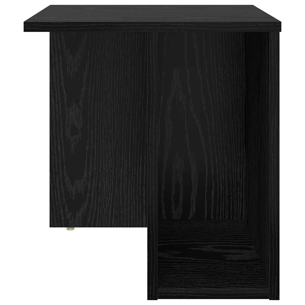 vidaXL End Table 2 pcs Black Oak 37 x 32 x 40 cm Engineered Wood 6