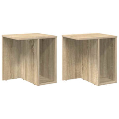 vidaXL End Table 2 pcs Sonoma Oak 37 x 32 x 40 cm Engineered Wood 2