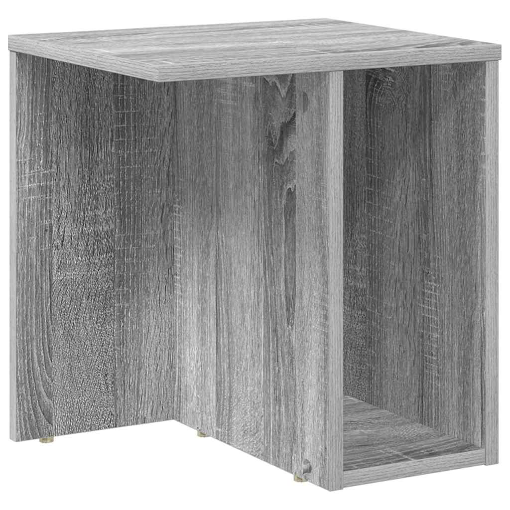 vidaXL End Table 2 pcs Grey Sonoma 37 x 32 x 40 cm Engineered Wood 5