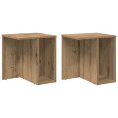vidaXL End Table 2 pcs Artisan Oak 37 x 32 x 40 cm Engineered Wood 2
