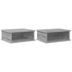 vidaXL Bedside Table 2 pcs Grey Sonoma 40 x 31 x 15 cm Engineered Wood 2