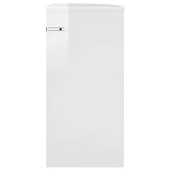 vidaXL End Table High Gloss White 29.6 x 29.6 x 60 cm Engineered Wood 6