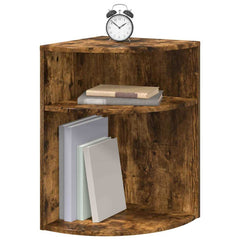 vidaXL End Table Smoked Oak 39.7 x 39.7 x 60 cm Engineered Wood 3