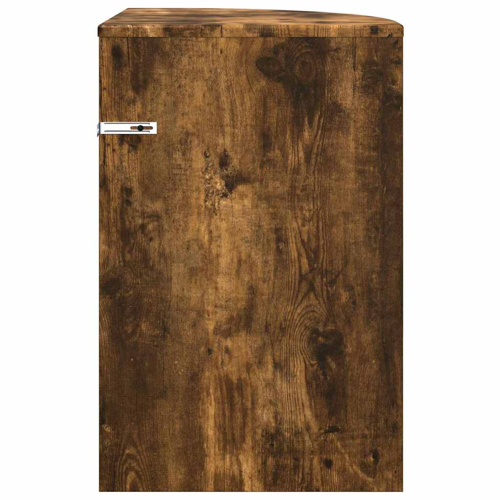 vidaXL End Table Smoked Oak 39.7 x 39.7 x 60 cm Engineered Wood 6