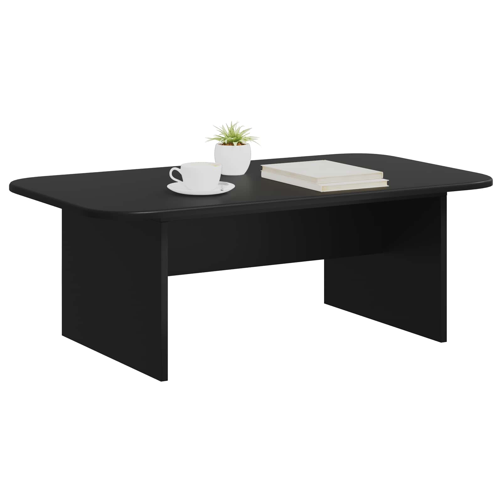 vidaXL Coffee Table Black 93 x 53 x 33 cm Engineered Wood 3