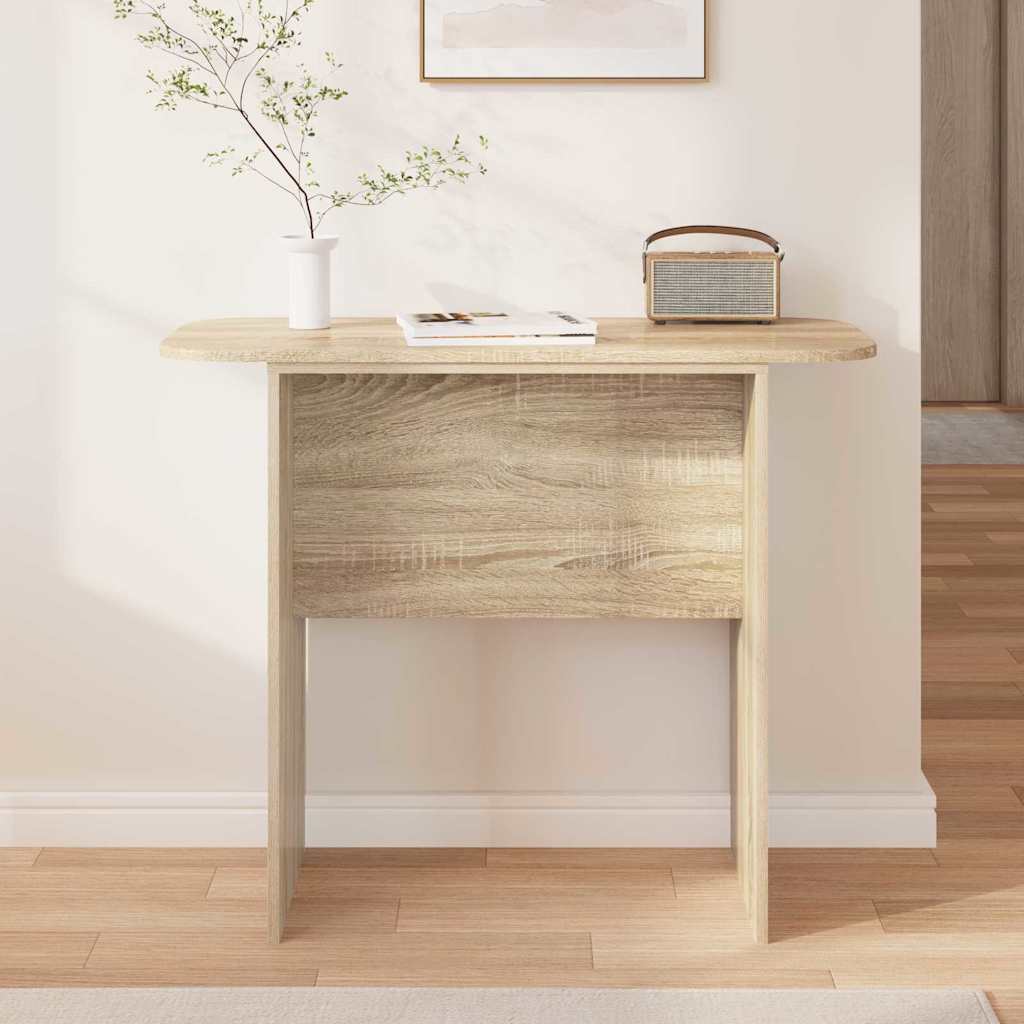 vidaXL Console Table Sonoma Oak 93 x 40 x 75 cm Engineered Wood 4