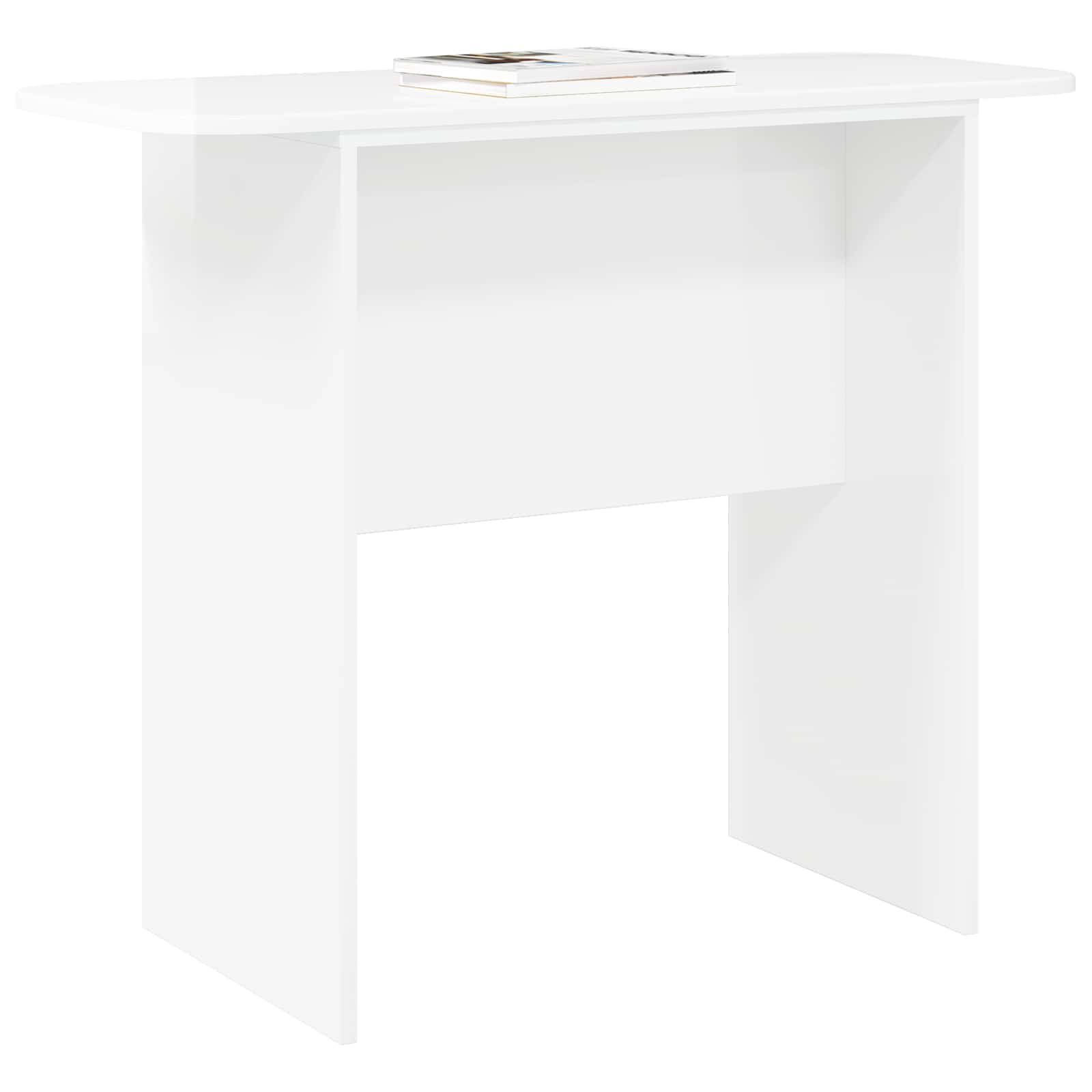 vidaXL Console Table High Gloss White 93 x 40 x 75 cm Engineered Wood 3