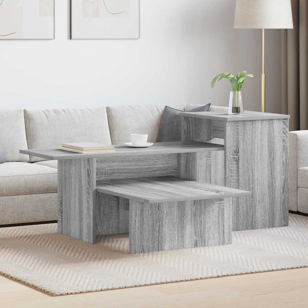 vidaXL Console Table Grey Sonoma 91.5 x 35 x 38.5 cm Engineered Wood 1