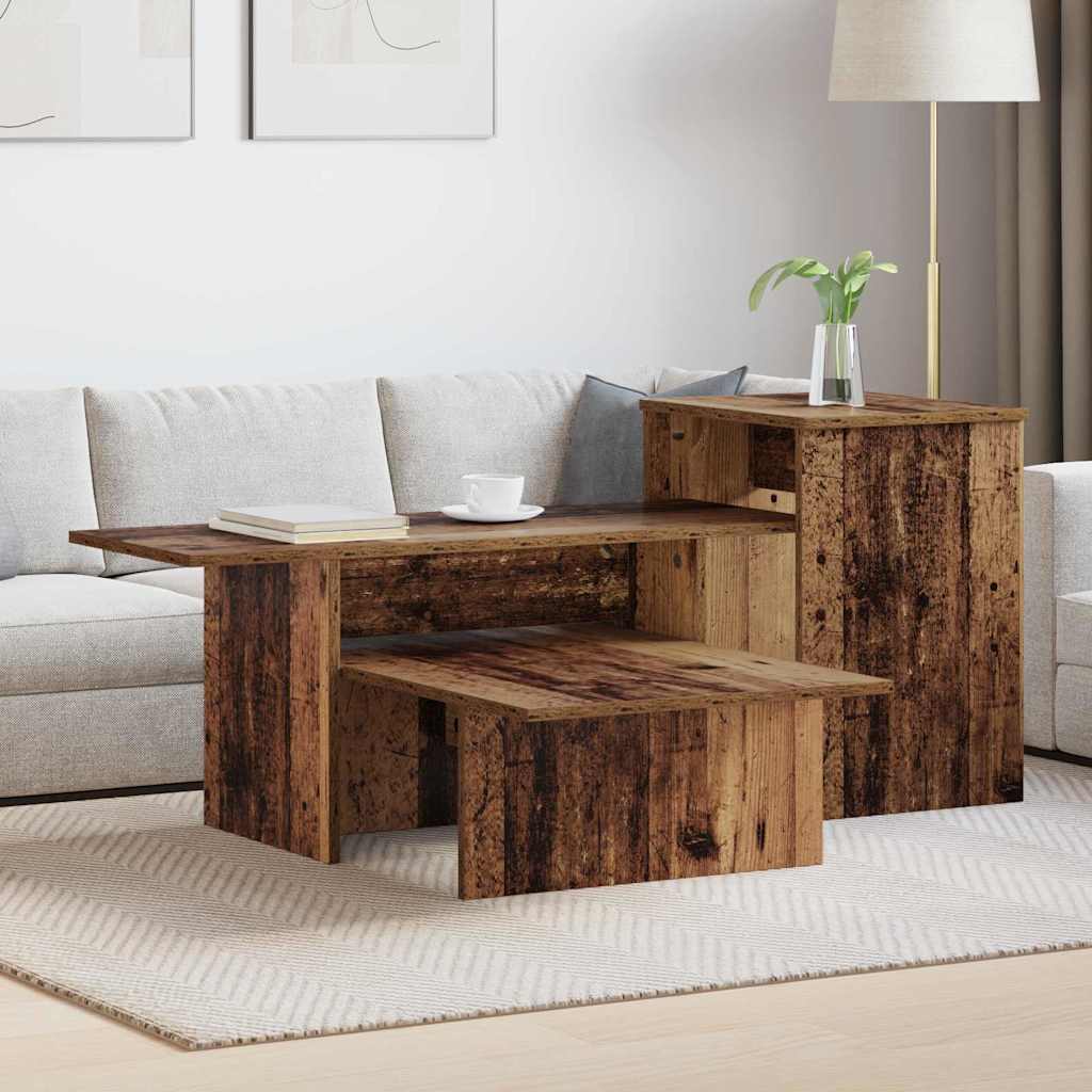vidaXL Console Table Old Wood 91.5 x 35 x 38.5 cm Engineered Wood 1