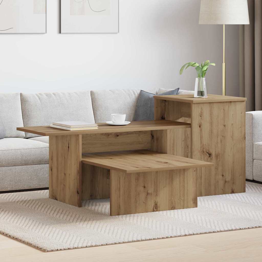 vidaXL Console Table Artisan Oak 91.5 x 35 x 38.5 cm Engineered Wood 1