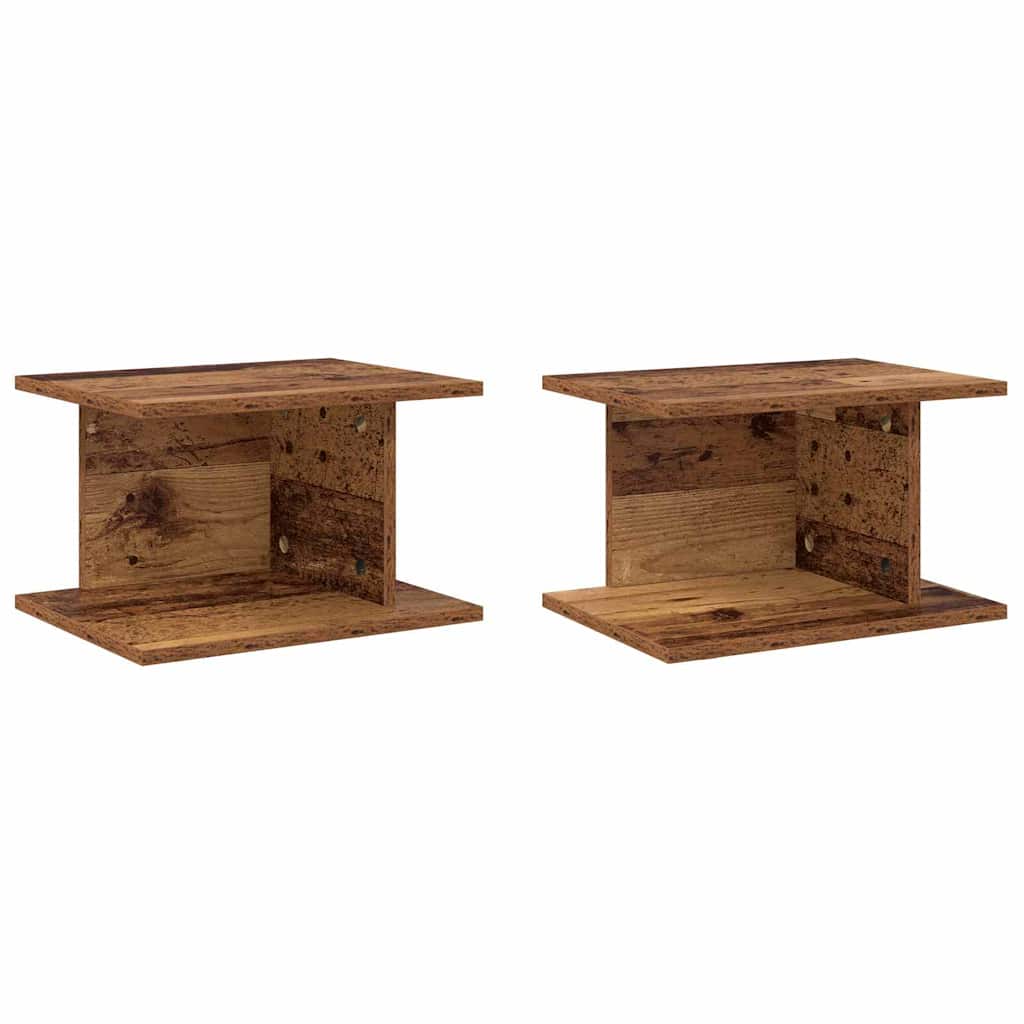 vidaXL Bedside Table 2 pcs Old Wood 40 x 30 x 25 cm Engineered Wood 2