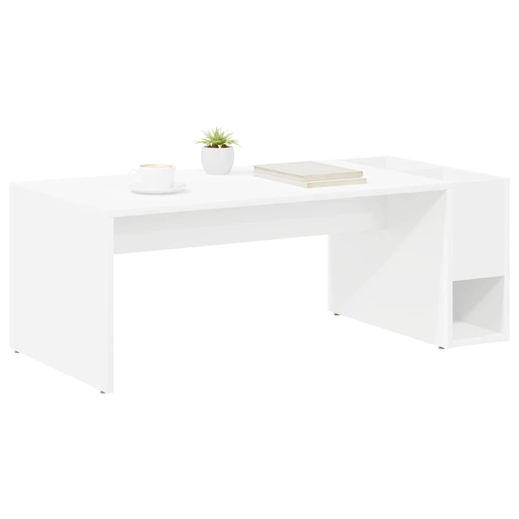 vidaXL Coffee Table White 101.5 x 50 x 37 cm Engineered Wood 3